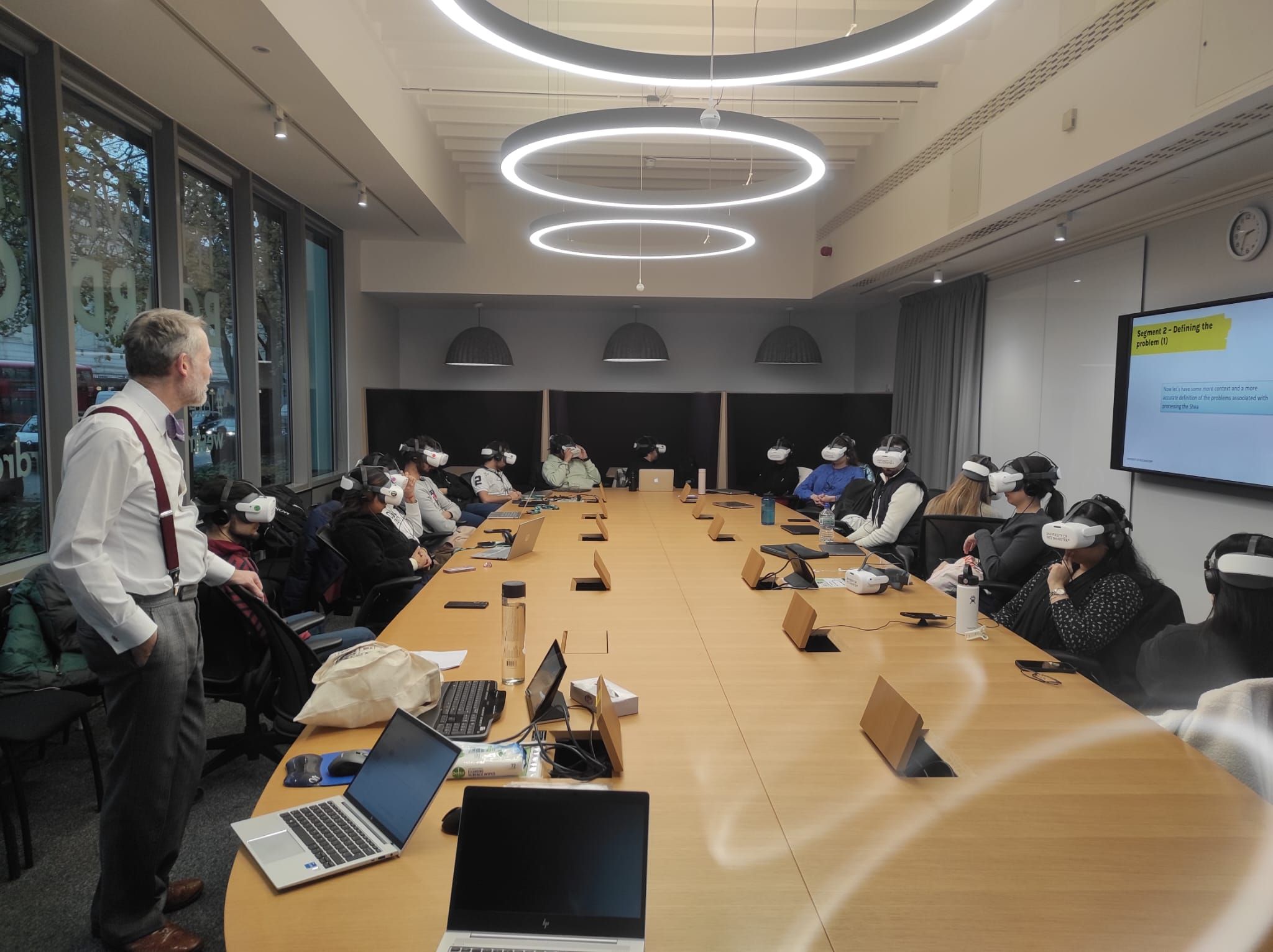 University of Westminster Students Using VR in Classroom